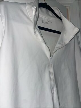 Under Armour White Quarter Zip Long Sleeve Athletic Pullover Women’s XL